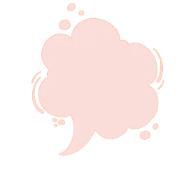 Rosa Sprechblase ohne Text